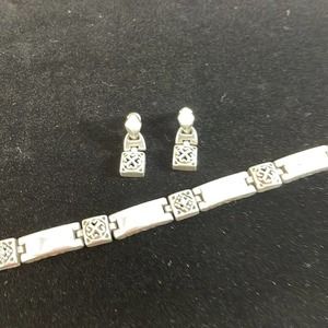 Brighton Tribeca vintage Sterling Silver earrings and bracelet Preowned